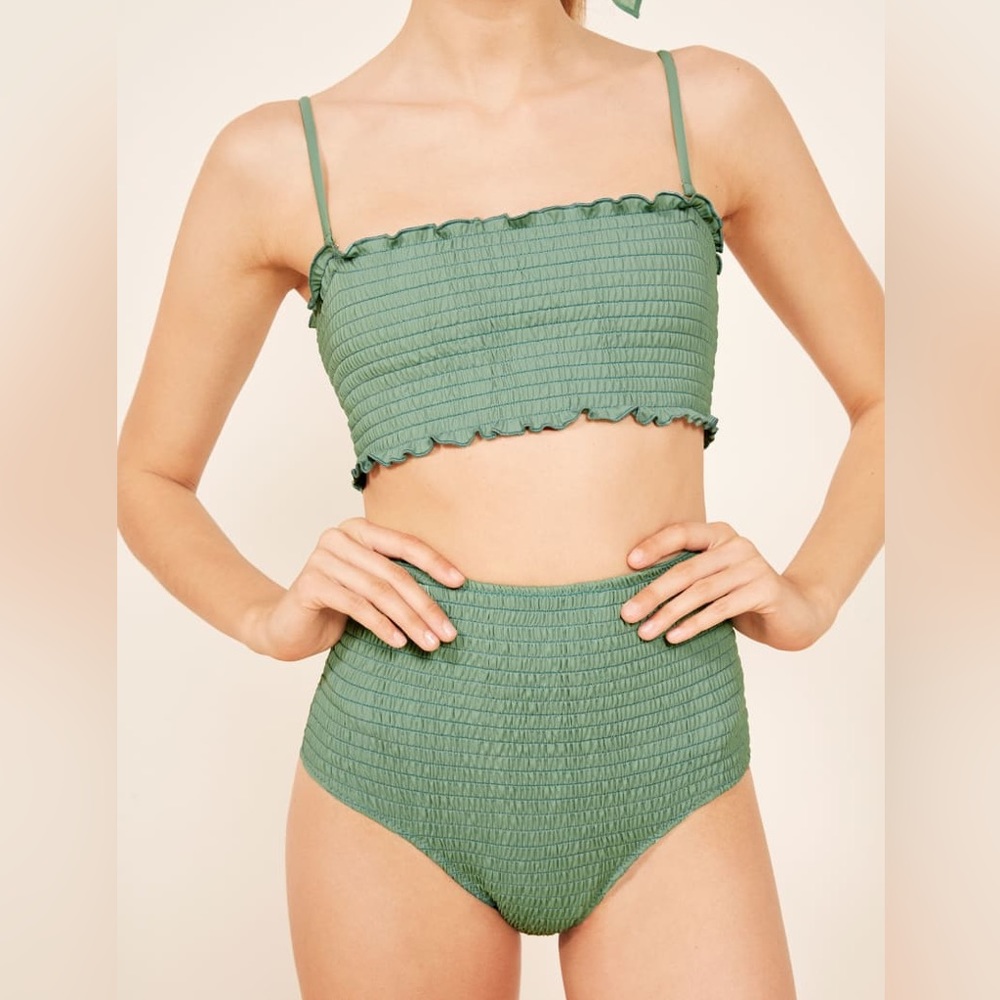 Reformation smocked heidi bikini set NWOT